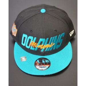 New Era 9Fifty NFL Miami Dolphins 2022 Draft Black/Teal‎ Snapback Football Hat